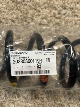 20380sg0119r Subaru Oem Coil Spring Gbrc