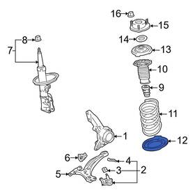 481580e040 Toyota Oe 4.8158e 45 For Highlander 08-13 Front Lower Coil Spring Insulator