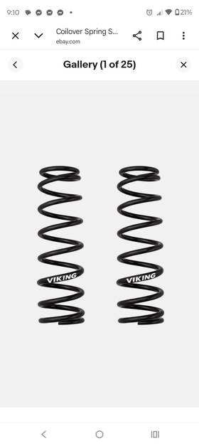 14dp225 Viking Performance X2 Coilover Spring Set 14 Inch 225lb 2.5id Made In Usa