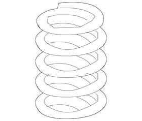 1j0-411-105-fg Volkswagen Genuine Coil Spring