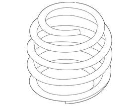 1k0-411-105-at Volkswagen Genuine Coil Spring