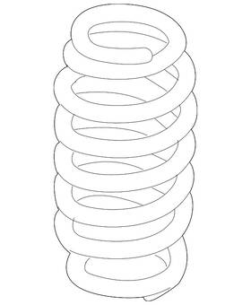 1k0-511-115-bc Volkswagen Genuine Coil Spring