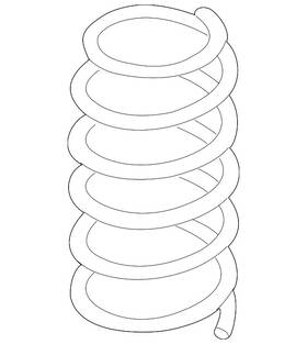3c0-411-105-b Volkswagen Genuine Coil Spring
