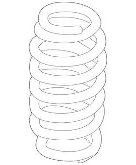 3c0-511-115-at Volkswagen Genuine Coil Spring