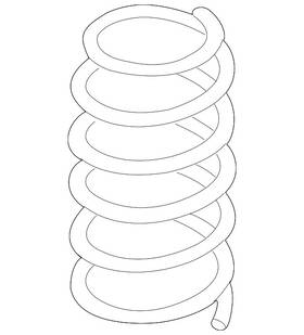 561-411-105-a Volkswagen Genuine Coil Spring