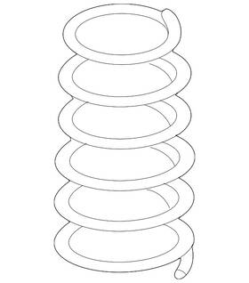 Volkswagen 5qm-411-105-k Genuine Coil Spring