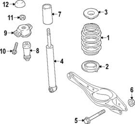 5wa-511-115-d Volkswagen Genuine Coil Spring 5wa-511-115-d Volkswagen Genuine Coil Spring