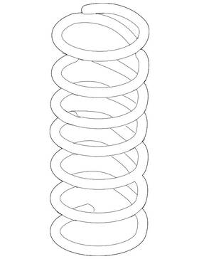 7l6-411-105-r Volkswagen Genuine 2004-2010 Touareg - Coil Spring