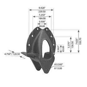 Wa12-2388 World American Leaf Spring Hanger 0.500 Inch Hole For Euclid