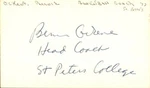 Bernie Ockene Signed Index Card 3X5 Autographed D:1974 St. Peters Rare 60805. Fixed Price $40.96.