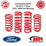 Bmr Suspension Red 1" Drop Lowering Springs Front & Rear 79-04 Ford Mustang. Fixed Price $253.00.