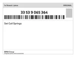 Genuine Bmw Set Coil Springs 33-53-9-065-364 New. Fixed Price $495.19.