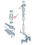 New Audi A3 Sportback Rear Coil Spring 8P0511115S Genuine. Fixed Price $160.32.