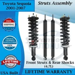 Monroe Oem Front Strut & Rear Shock For 2001-2007 Toyota Sequoia Lifetime Warra.. Fixed Price $339.60.