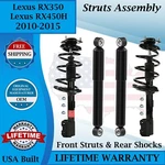 Monroe Oem Front Strut & Rear Shock For 2010-2015 Lexus RX350/RX450H Lifetime Wa. Fixed Price $469.95.