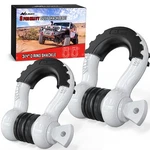 Nilight 2 Pack 3/4" D-ring Shackle Heavy Duty Off Road Recovery White. Fixed Price $24.99.