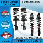 Monroe Oem Front & Rear Struts For 2003-2008 Toyota Corolla Lifetime Warranty. Fixed Price $392.14.