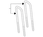 Genuine Ford U-bolt BC3Z-5705-G. Fixed Price $17.85.
