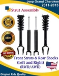 Front Strut & Rear Shock For 2011-2015 Jeep Grand Cherokee 2WD/4X4LIFETIME Warra. Fixed Price $380.00.