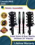 New Oe Front Struts & Rear Shocks For 2009 Lincoln Mks 3.7L W/o 20" Wheels. Fixed Price $343.92.