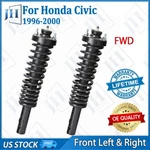 Pair Front Left Right Strut Coil Spring Set For 1996-00 Honda Civic L4 1.6L Fwd. Fixed Price $98.69.