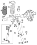 Genuine Mopar Rear Coil Spring Right 68349170AB. Fixed Price $274.40.