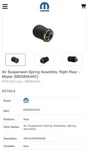 New Genuine Mopar 68258354AC Right Rear Air Suspension Spring Jeep. Fixed Price $344.85.
