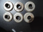 63-82 C2 C3 Corvette Retainer Rear Leaf Spring Mount Cups (PAIR)-GM#3910701-NOS. Fixed Price $24.95.