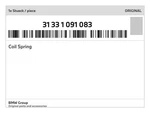 Genuine Bmw Coil Spring 31-33-1-091-083 New. Fixed Price $138.33.