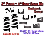 3" / 6" Lowering Drop Kit For 07 - 13 Chevrolet Silverado Gmc Sierra 1500 V8. Fixed Price $211.33.