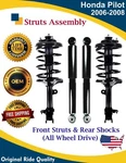 Oe Front Struts And Rear Shock For 2006-2008 Honda Pilot 4X4 Lifetime Warranty. Fixed Price $308.91.