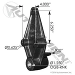 Automann M1710 Leaf Spring Hanger Peterbilt Rear Of Front 5/8 In. Holes. Fixed Price $89.98.