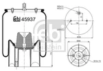Febi Bilstein 45937 Bellow Air Suspension. Fixed Price $100.78.