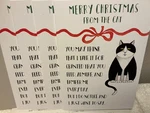Christmas Rsvp Cards New W/envelopes Lot 4 "merry From The Cat". Fixed Price $5.50.