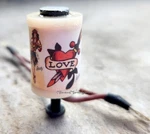 1.25" 8-32 Tattoo Machine 10 Wrap Single Coil Ivory Sailor Jerry Old School Usa. Fixed Price $26.00.