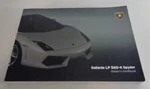 Owner's Manual Lamborghini Gallardo Lp 560-4 Spyder Printed 01/2008. Fixed Price $580.03.