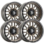 (set Of 4) Icon Alloys Alpha 17X8.5 6X5.5" +0MM Bronze Wheels Rims 17" Inch. Fixed Price $1312.16.
