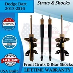 Kyb Oem Front Struts & Rear Shocks For 2013-2016 Dodge Dart Lifetime Warranty. Fixed Price $508.56.