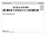 Genuine Bmw Barrel Spring Rear 33-53-3-413-080 New. Fixed Price $213.91.