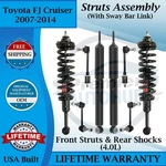 Monroe Oem Front Strut & Rear Shock W/sway Bar Links 2007-2014 Toyota Fj Cruiser. Fixed Price $404.81.
