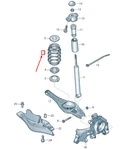 New Volkswagen Tiguan AD1 Rear Axle Coil Spring 5QF511115CL 5QF-511-115-CL. Fixed Price $184.80.