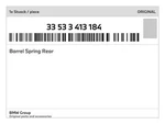 Genuine Bmw Barrel Spring Rear 33-53-3-413-184 New. Fixed Price $207.84.