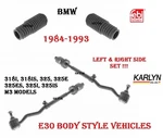 84-93 Bmw 318IS 325E 325IS Left & Right Steering Tie Rods Boots Kit. Fixed Price $223.33.
