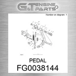FG0038144 Pedal Fits John Deere (surplus Open Box). Fixed Price $110.09.