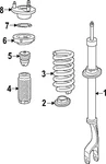 Genuine Mercedes-benz Spring 254-321-67-00. Fixed Price $132.05.