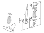 Genuine Mercedes-benz Front Axle Spring 201-321-22-04. Fixed Price $120.65.