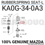 KA0G340A3 Genuine Mazda Rubber,spring Seat-l KA0G-34-0A3. Fixed Price $8.18.