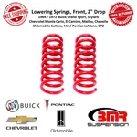 Bmr Suspension 2" Drop Red Front Lowering Springs Set Of For Chevrolet Pontiac. Fixed Price $177.39.