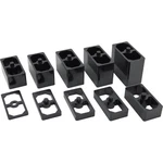 Black Aluminum 2-1/2 Inch Extruded Leaf Spring Lowering Block. Fixed Price $25.99.