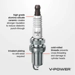 Spark Plug-v-power Ngk 7773 Fits 70-72 Ford Mustang 5.0L-V8. Fixed Price $25.99.